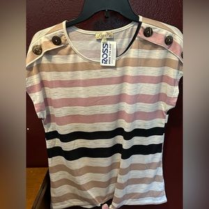 NWT Lavish tshirt L striped